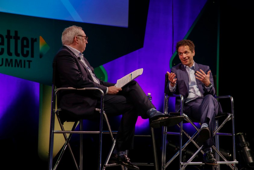 A moderated keynote conversation on the main stage at the 2026 LeadingBetter Summit